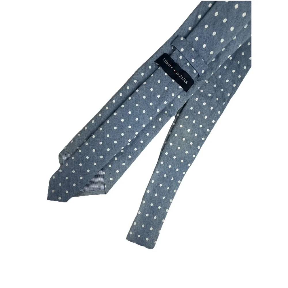 Tommy Hilfiger Blue Polka‎ Dot cotton Neck Tie